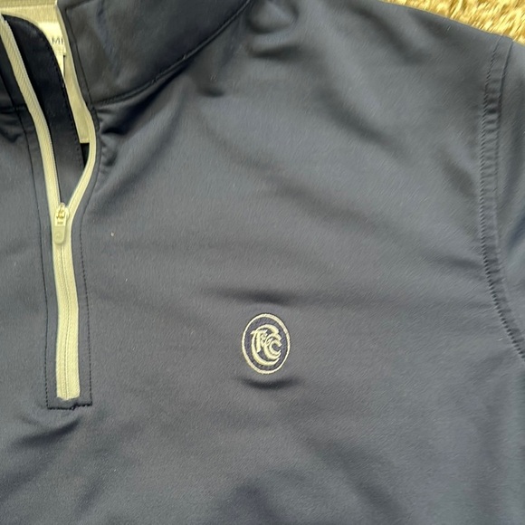 Peter Millar Navy Quarter-Zip CT&CC Logo Pullovers Size Large - Picture 4 of 11